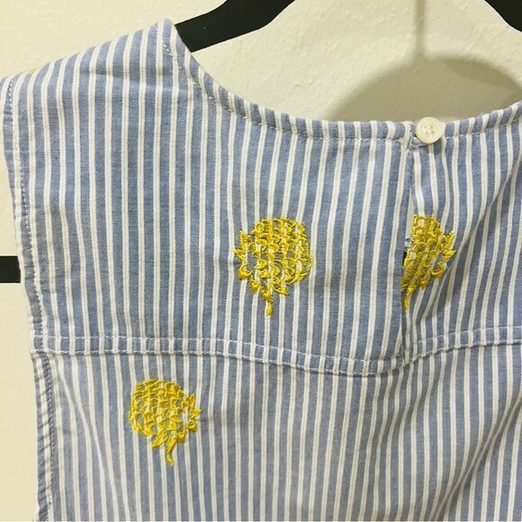 NWT J. Crew Striped Pineapple Embroidered Side-Tie Top Style# J6099 Women's Sz 6 - Picture 8 of 11
